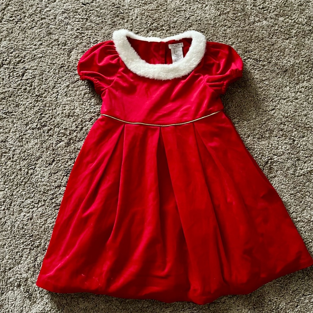 Max Studio Kids Red Dress with White Collar